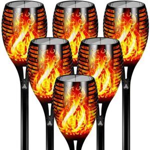 96 LED Solar Lights Outdoor Upgraded 6 Pack, 43" Tall & Super Larger Size